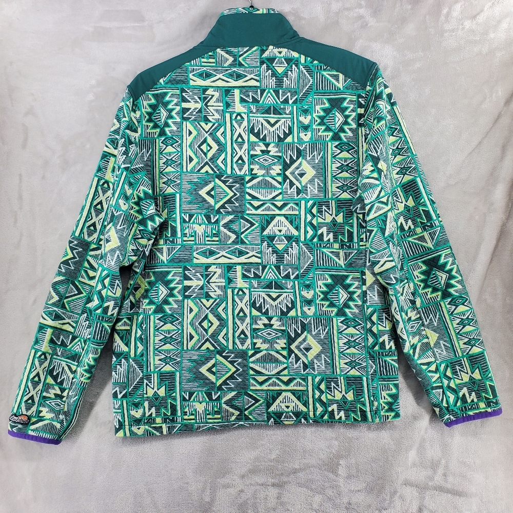 Chubbies Quilted Quarter Zip "The Zazzle" Green Jacket Mens Size Large Green - Picture 9 of 9